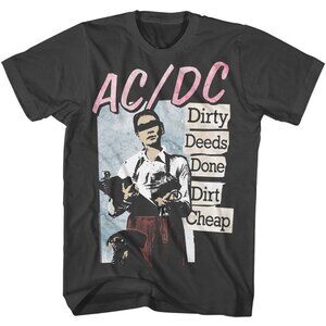 ACDC Dirty Deeds Done Dirt Cheap Rock Music Band T Shirt 89